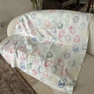 Among Us Colorful Character Print Full Flat Sheet